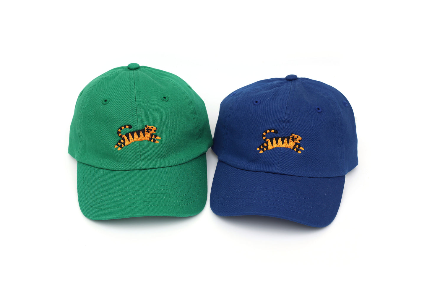 Kids Tiger Embroidered Hat - Blue