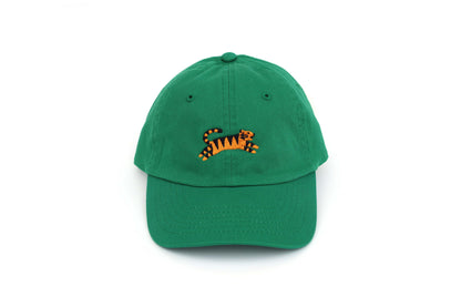 Kids Tiger Embroidered Hat - Green