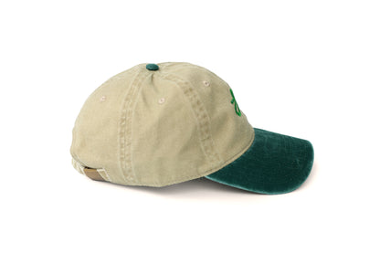 Snake Embroidered Hat - Vintage Tan & Green