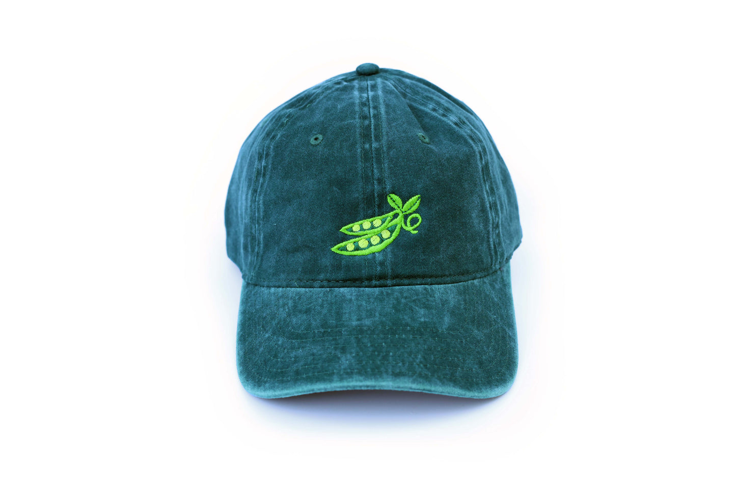 Sugar Snap Pea Embroidered Hat - Vintage Green