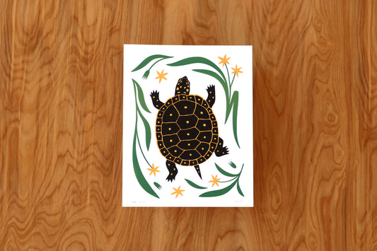 Spotted Turtle - Handmade Print