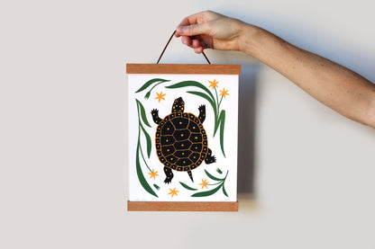 Spotted Turtle - Handmade Print