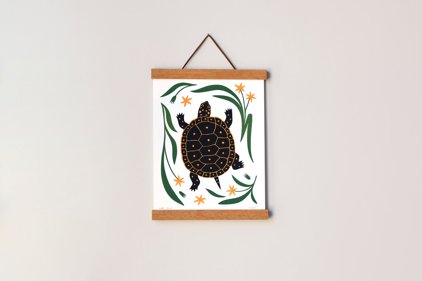 Spotted Turtle - Handmade Print