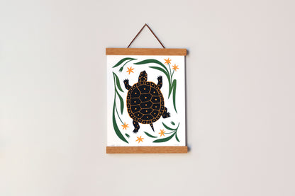Spotted Turtle - Handmade Print
