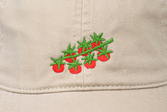Tomato Embroidered Hat - Tan