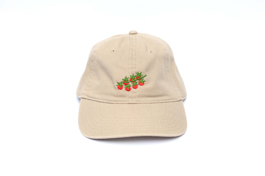 Tomato Embroidered Hat - Tan