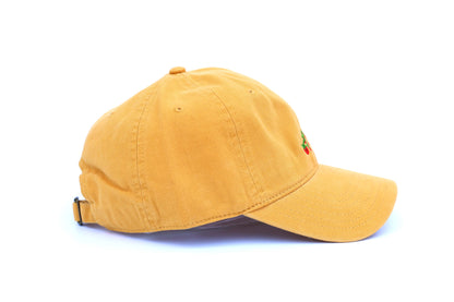 Tomato Embroidered Hat - Mustard Yellow