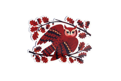 Screech Owl Sticker (Transparent)