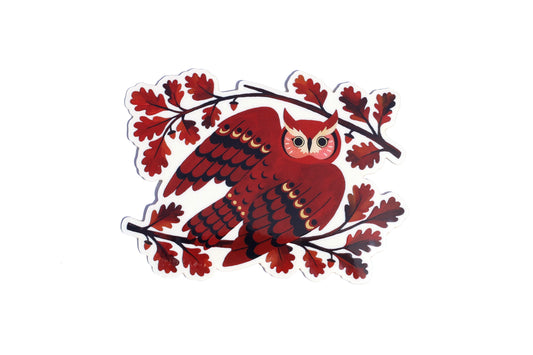 Screech Owl Sticker (Transparent)