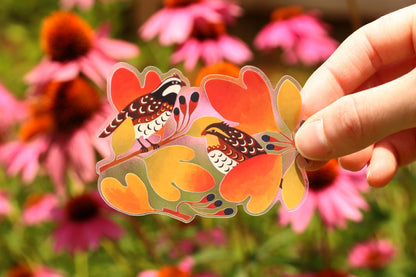 Bobwhite Quail Sticker (Transparent)