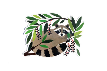 Raccoon Sticker (Transparent)